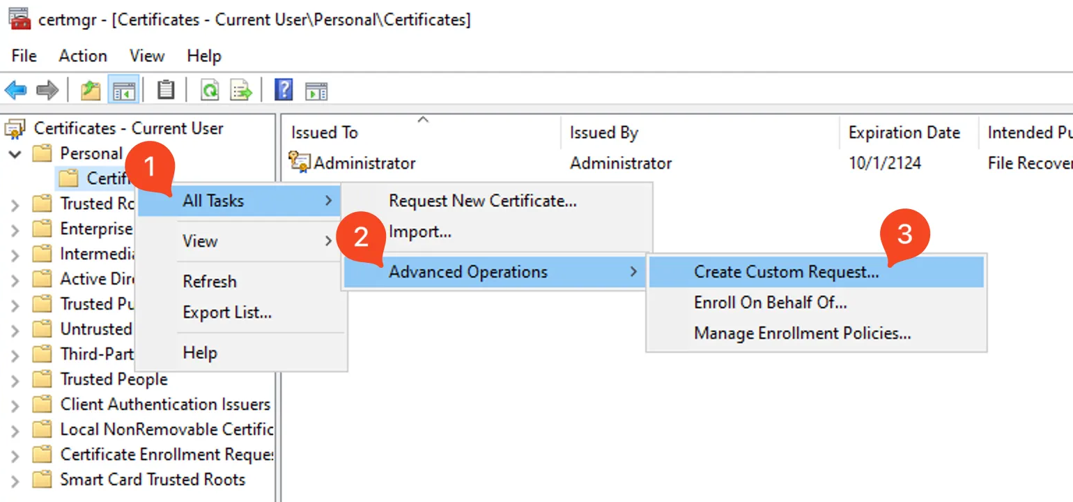 CSR Process: Create Custom Request