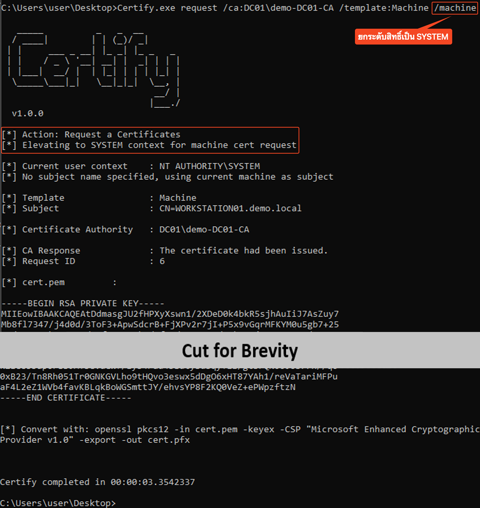 Request a certificate using the “Machine” template with Certify
