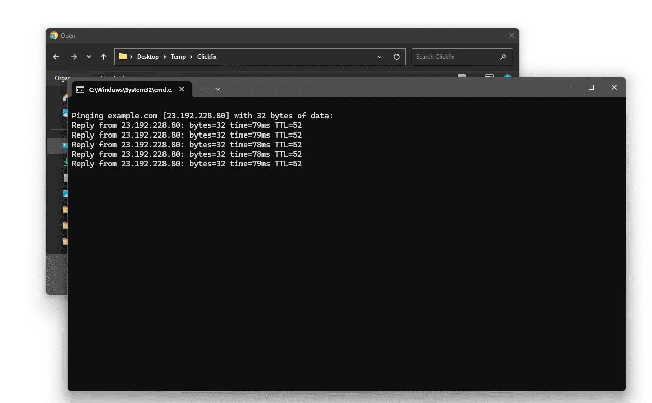 คำสั่ง cmd /c ping ทำงานสำเร็จ (ภาพจาก mrd0x.com)