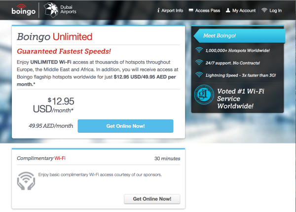 How to get free internet at the airport