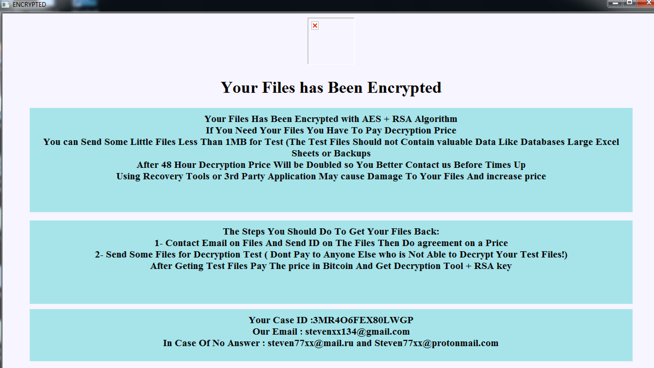 Message จาก VoidCrypt แสดงคำแนะนำในการ decrypt file ที่ถูกเข้ารหัสเอาไว้