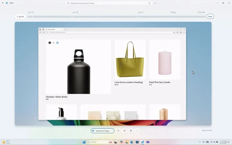 Using Windows Recall / Source: Microsoft