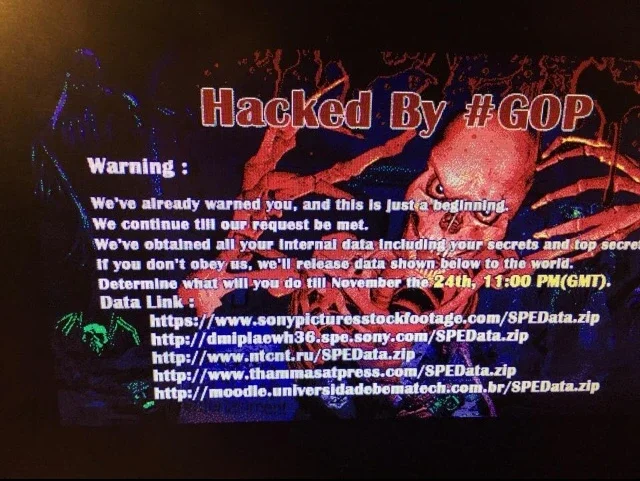 Hacked by gop sony pictures under attack
