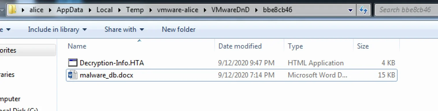Temp directory ที่ VoidCrypt ลาก File ของเราไป