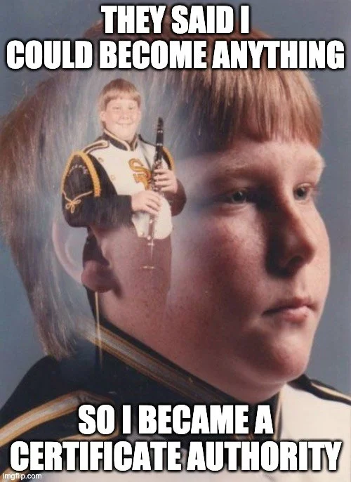 Meme from SpecterOps’s “Certified Pre Owned: Abusing Active Directory Certificate Services”