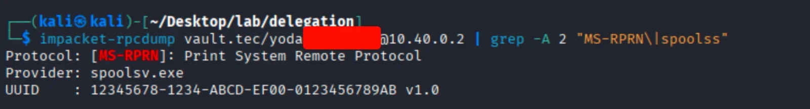 Domain controller is enable MS RPRN protocol