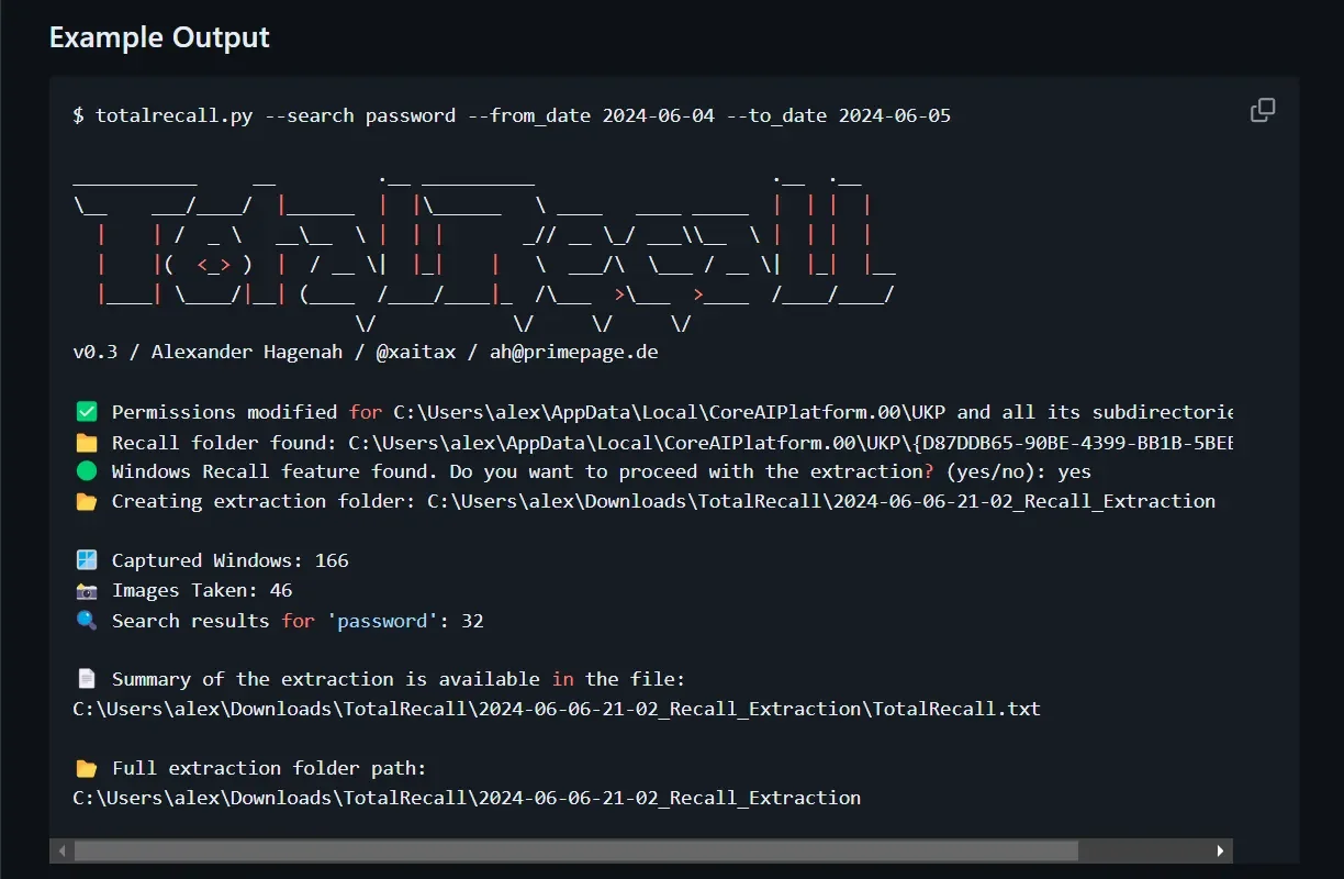 Source: https://github.com/xaitax/TotalRecall
