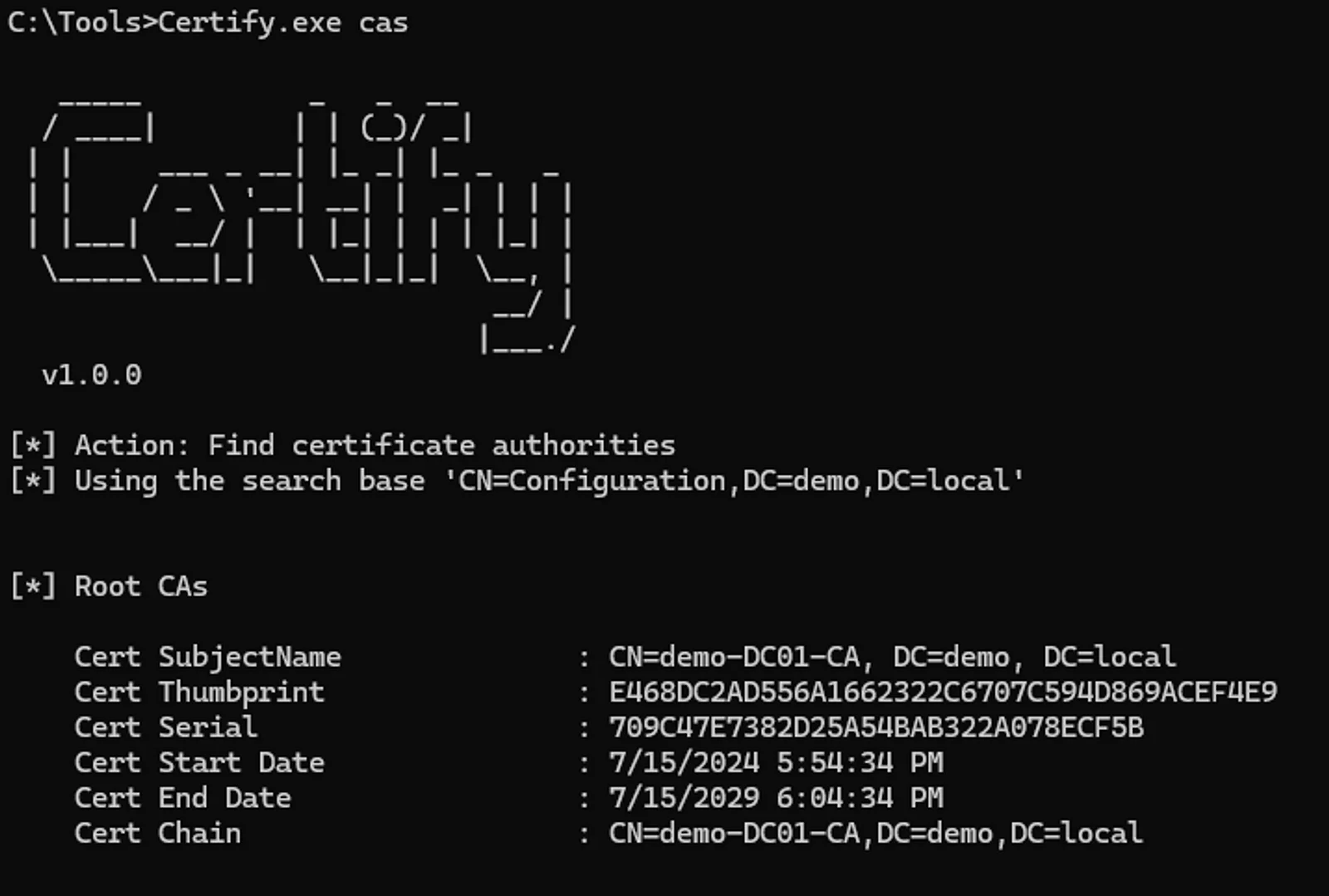 Find certificate authorities with Certify