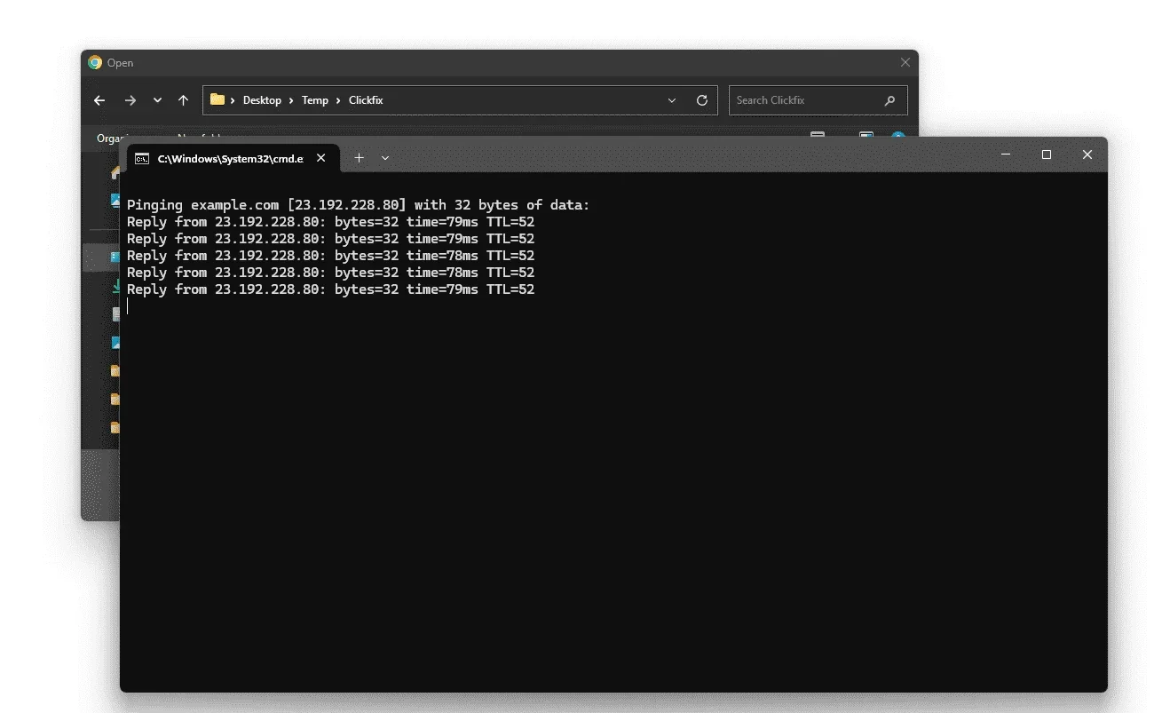 คำสั่ง cmd /c ping ทำงานสำเร็จ (ภาพจาก mrd0x.com)