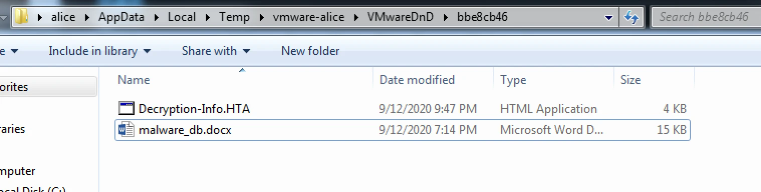 Temp directory ที่ VoidCrypt ลาก File ของเราไป