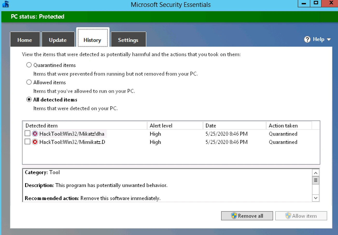 คำสั่ง mimi ที่ bundle ใน MultiRelay.py ใช้งานไม่ได้เนื่องจากโดน block